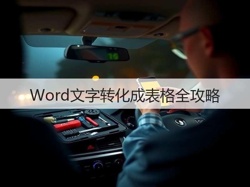 Word文字转化成表格全攻略