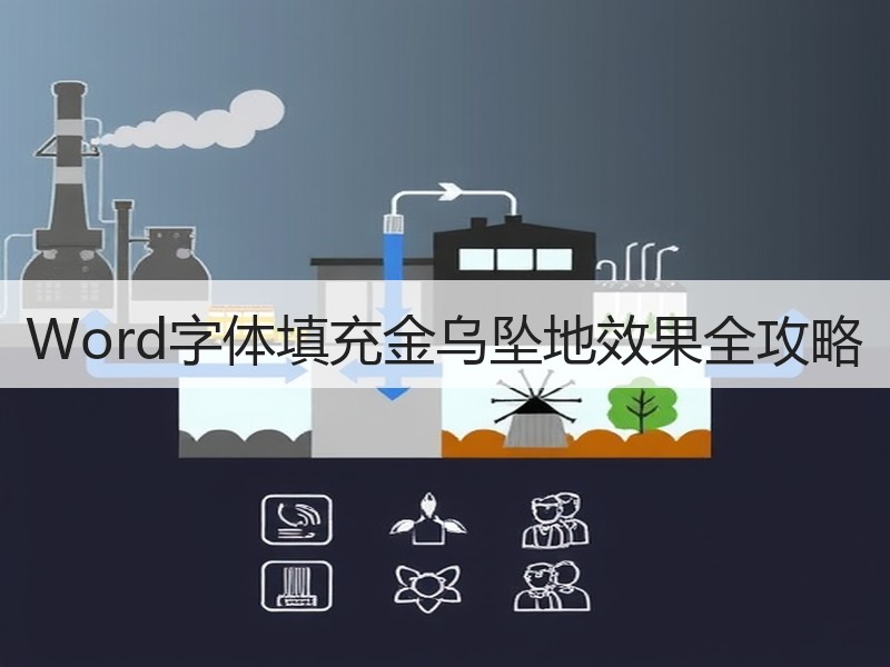 Word字体填充金乌坠地效果全攻略