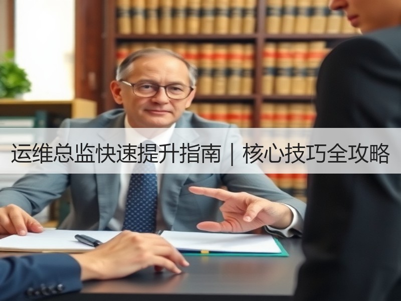 运维总监快速提升指南｜核心技巧全攻略