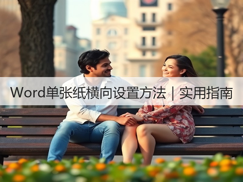 Word单张纸横向设置方法｜实用指南