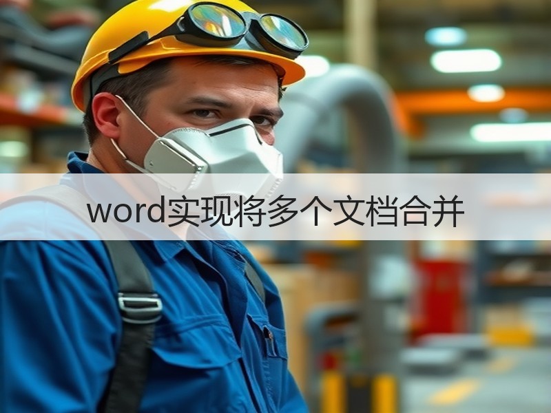 word实现将多个文档合并