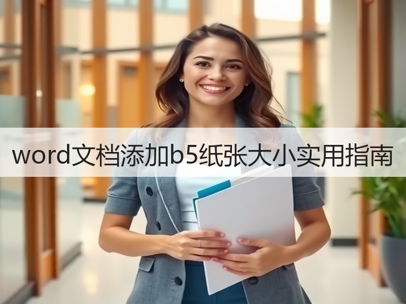 word文档添加b5纸张大小实用指南