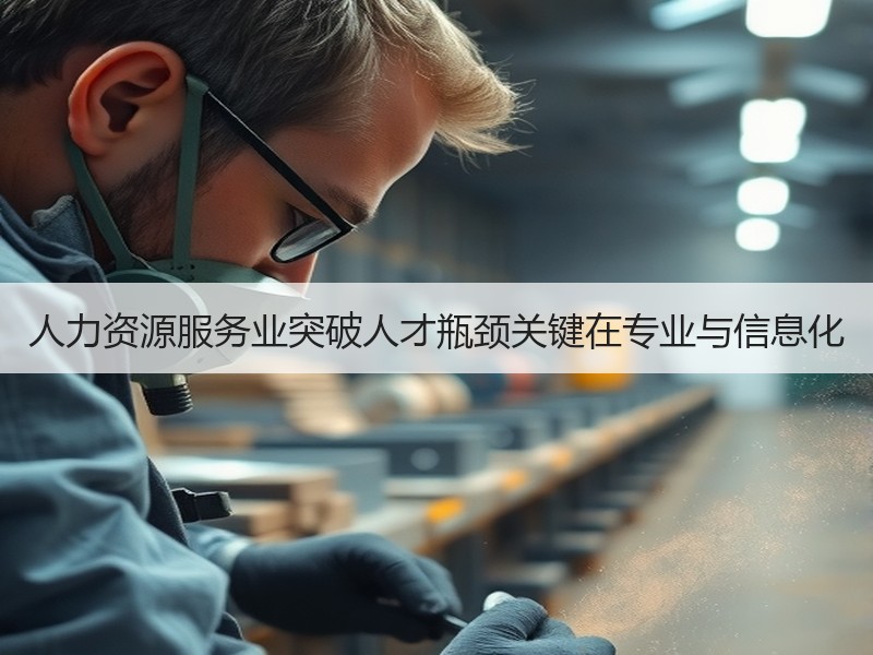 人力资源服务业突破人才瓶颈关键在专业与信