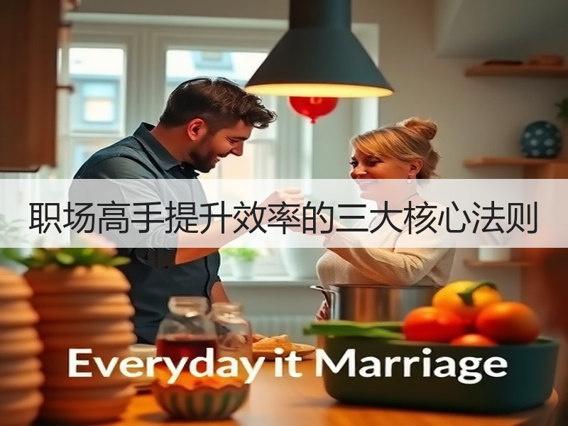 职场高手提升效率的三大核心法则