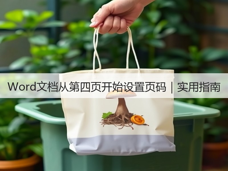 Word文档从第四页开始设置页码｜实用指