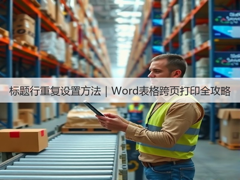 标题行重复设置方法｜Word表格跨页打印