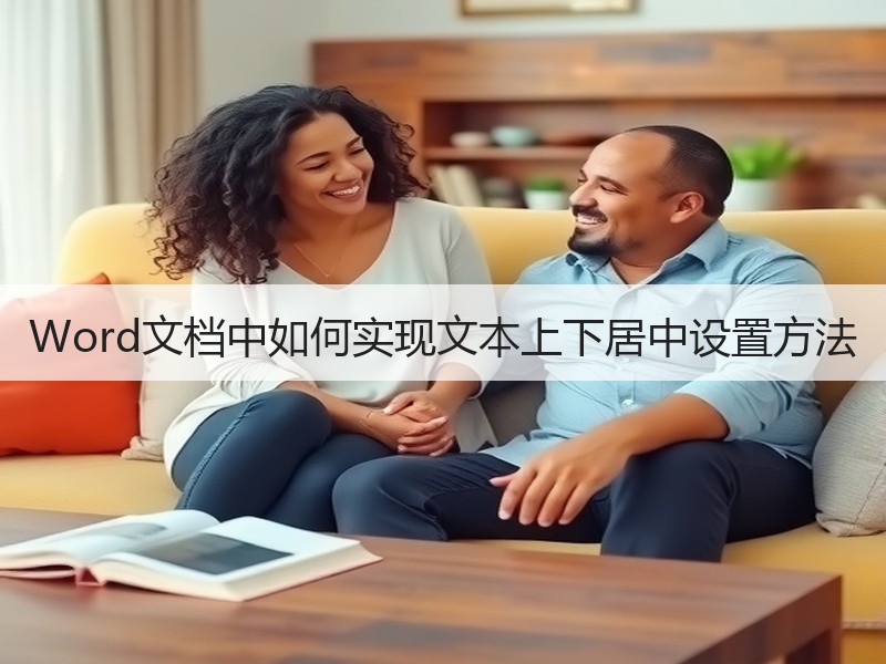 Word文档中如何实现文本上下居中设置方