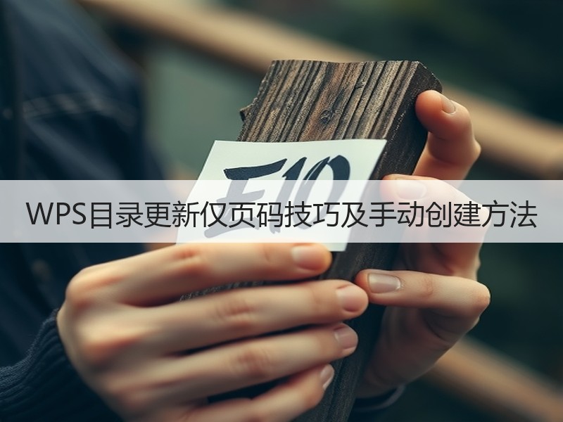 WPS目录更新仅页码技巧及手动创建方法