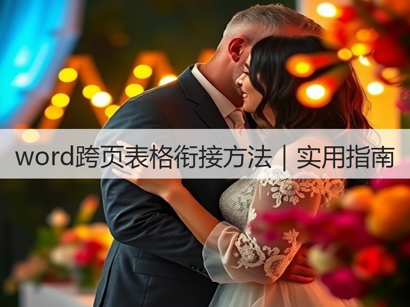 word跨页表格衔接方法｜实用指南