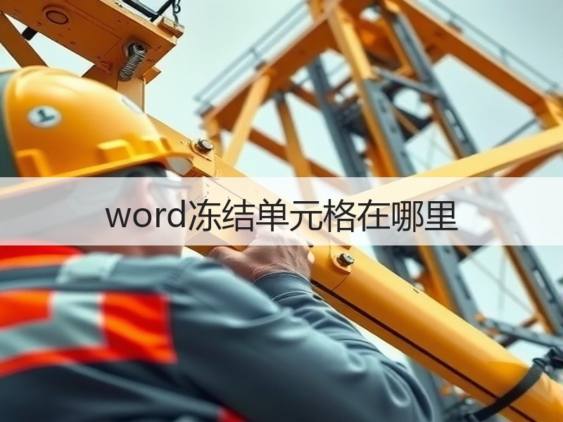 word冻结单元格在哪里