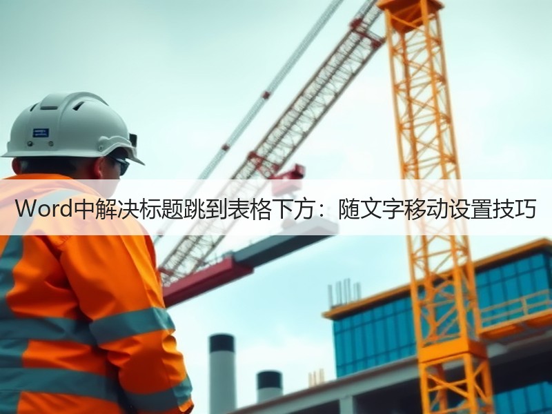 Word中解决标题跳到表格下方：随文字移