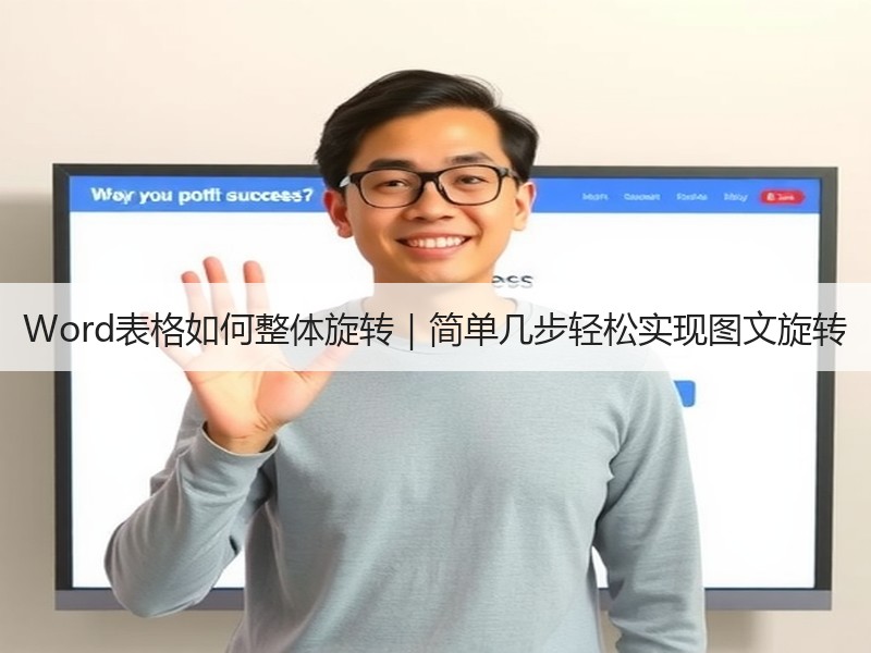 Word表格如何整体旋转｜简单几步轻松实