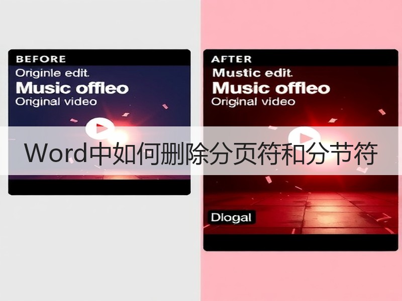 Word中如何删除分页符和分节符