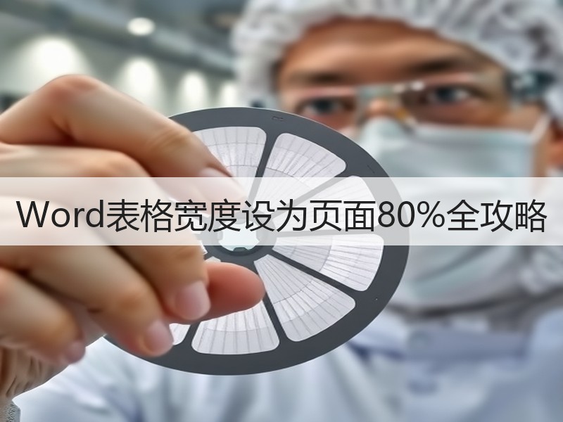 Word表格宽度设为页面80%全攻略