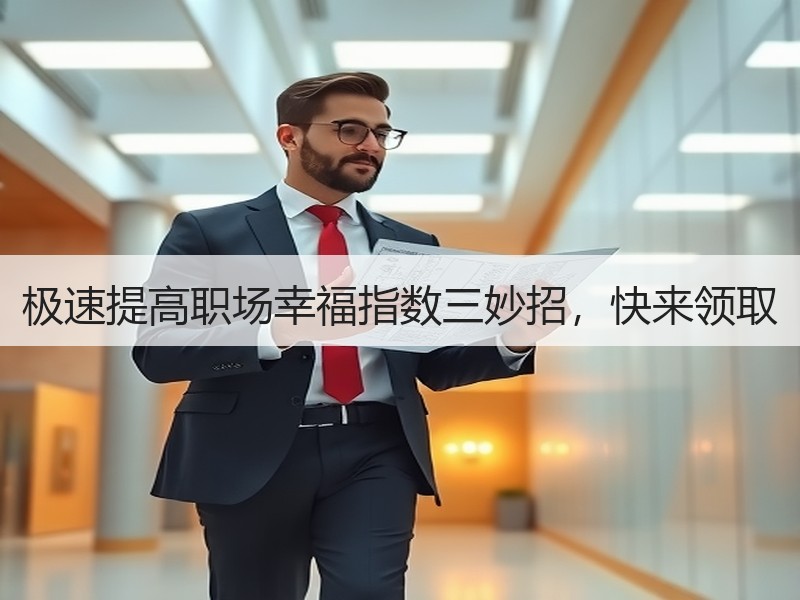 极速提高职场幸福指数三妙招，快来领取