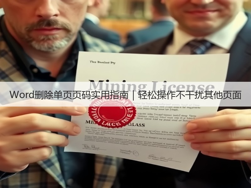 Word删除单页页码实用指南｜轻松操作不