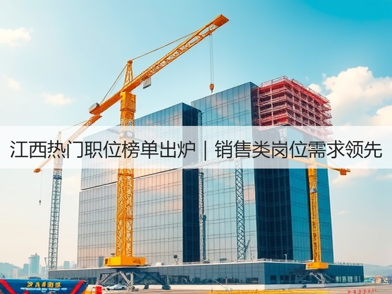 江西热门职位榜单出炉｜销售类岗位需求领先