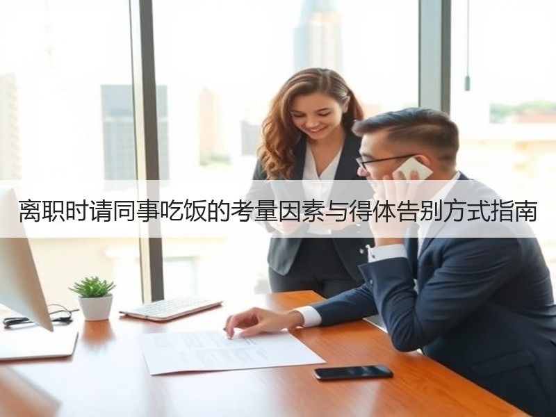 离职时请同事吃饭的考量因素与得体告别方式