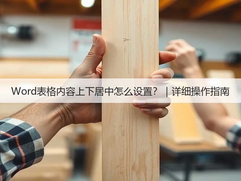 Word表格内容上下居中怎么设置？｜详细