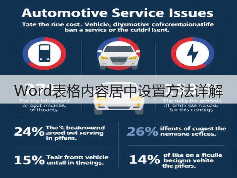 Word表格内容居中设置方法详解