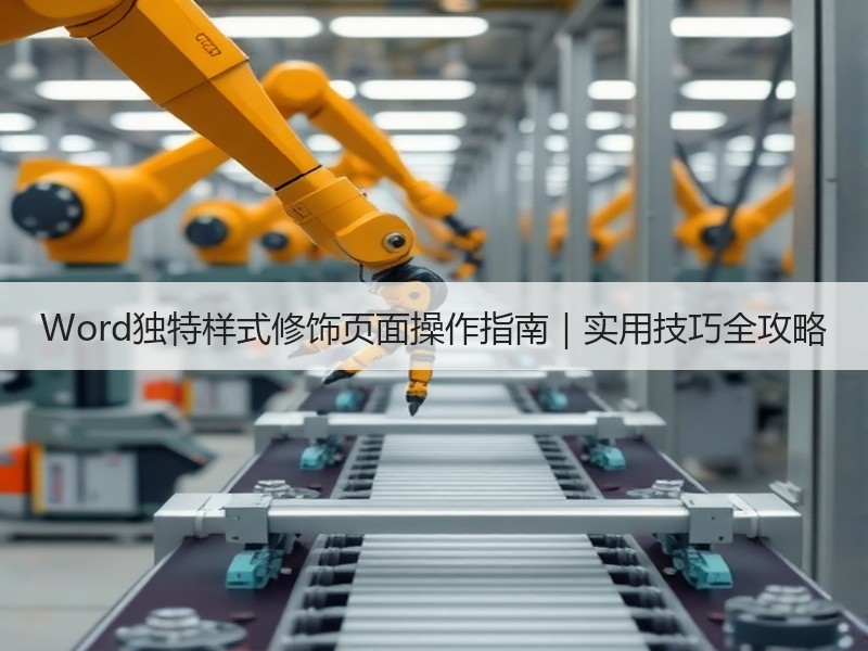 Word独特样式修饰页面操作指南｜实用技
