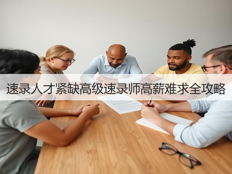 速录人才紧缺高级速录师高薪难求全攻略