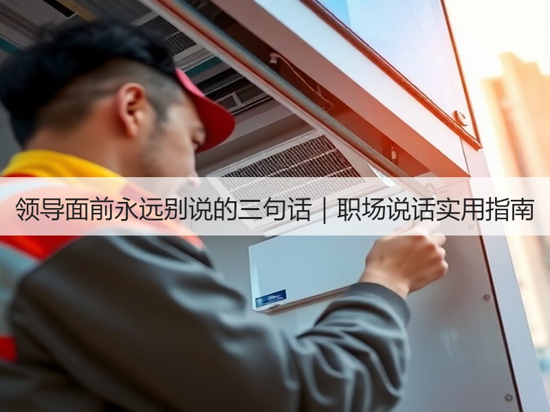 领导面前永远别说的三句话｜职场说话实用指
