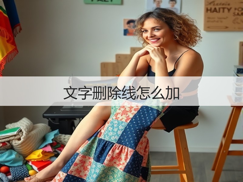 文字删除线怎么加