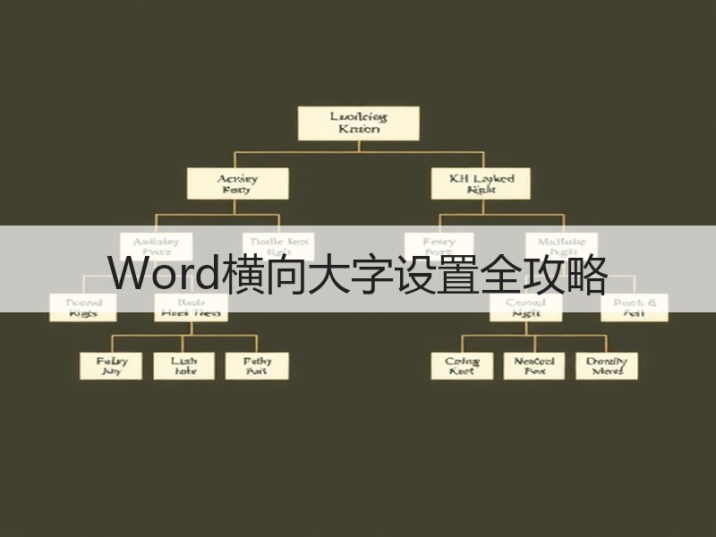 Word横向大字设置全攻略