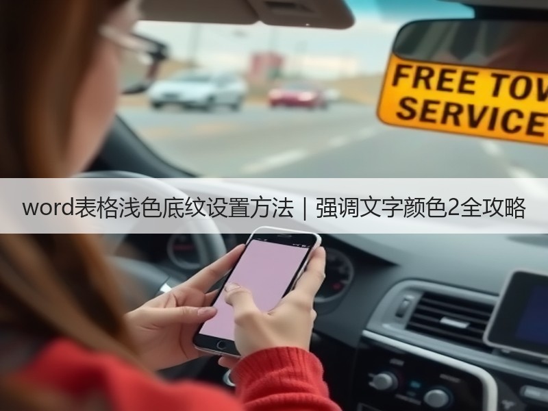 word表格浅色底纹设置方法｜强调文字颜