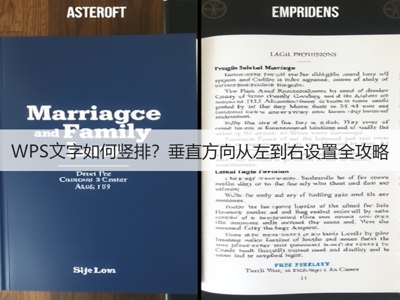 WPS文字如何竖排？垂直方向从左到右设置