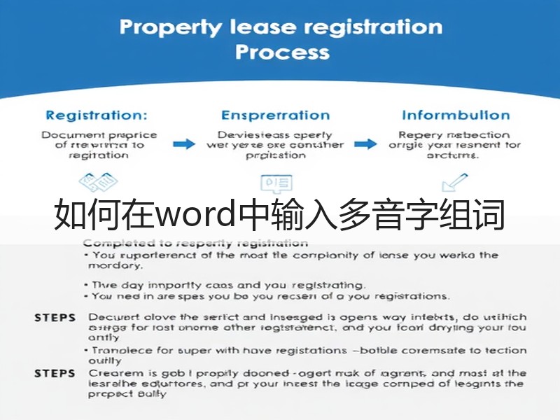 如何在word中输入多音字组词