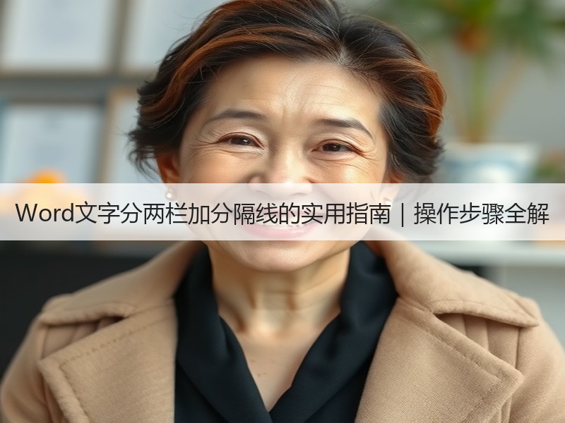 Word文字分两栏加分隔线的实用指南｜操