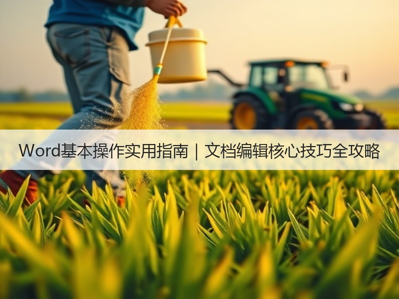 Word基本操作实用指南｜文档编辑核心技