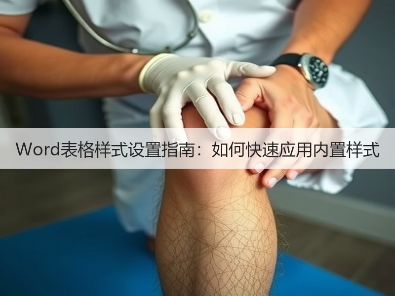 Word表格样式设置指南：如何快速应用内