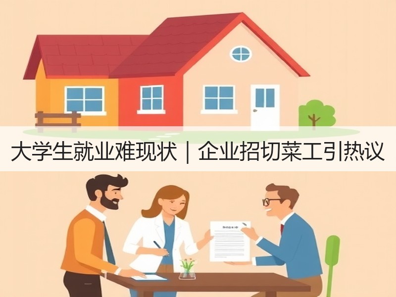 大学生就业难现状｜企业招切菜工引热议