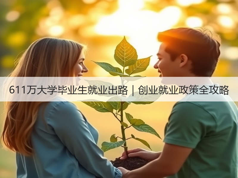 611万大学毕业生就业出路｜创业就业政策