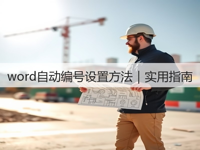 word自动编号设置方法｜实用指南