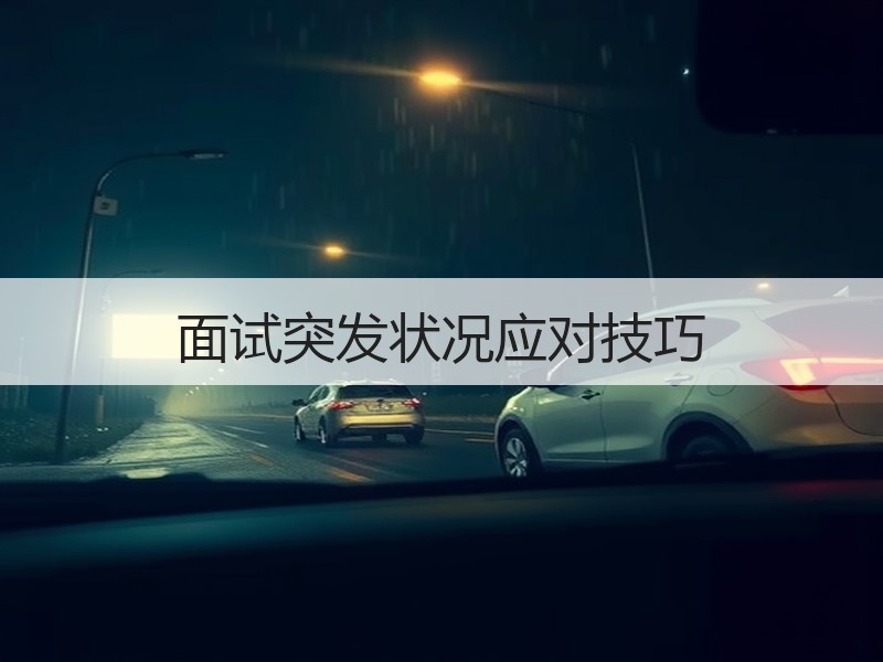 面试突发状况应对技巧