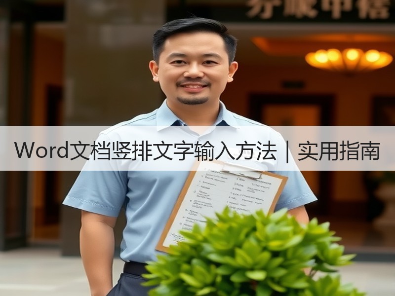 Word文档竖排文字输入方法｜实用指南