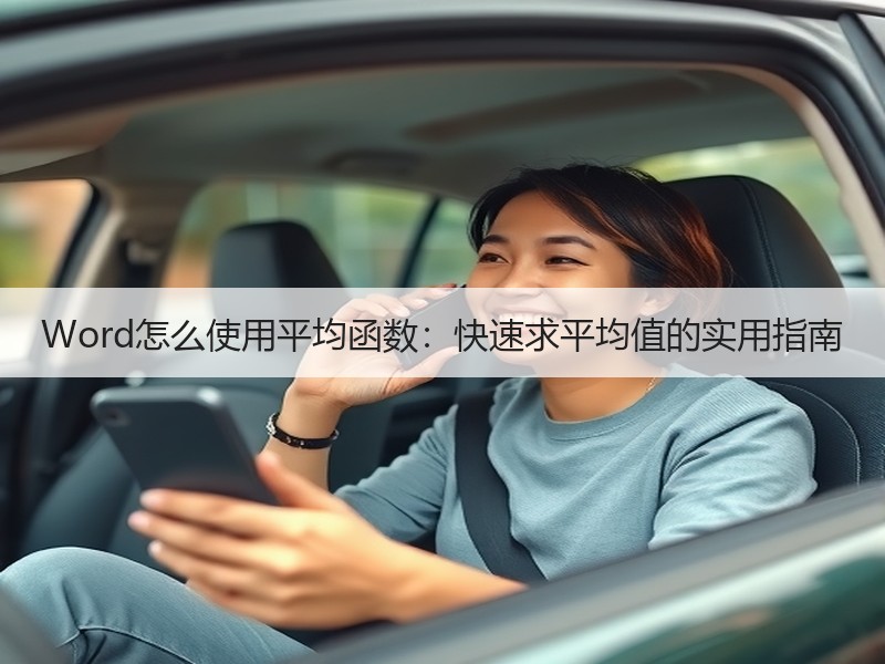 Word怎么使用平均函数：快速求平均值的