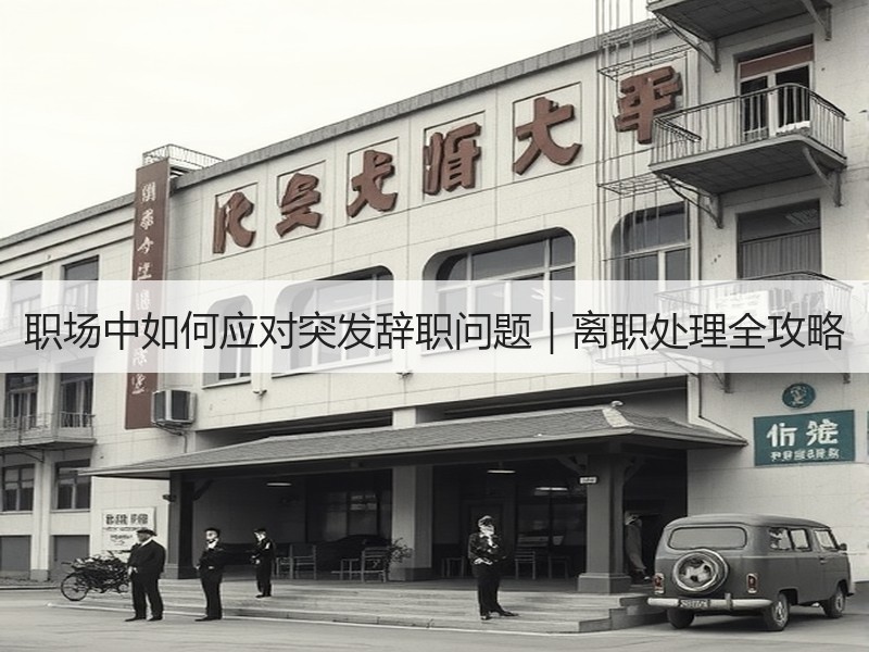 职场中如何应对突发辞职问题｜离职处理全攻