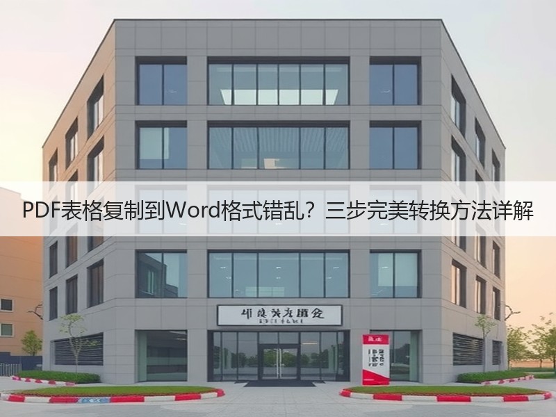 PDF表格复制到Word格式错乱？三步完