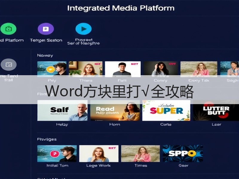 Word方块里打√全攻略