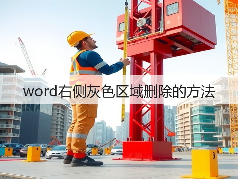 word右侧灰色区域删除的方法