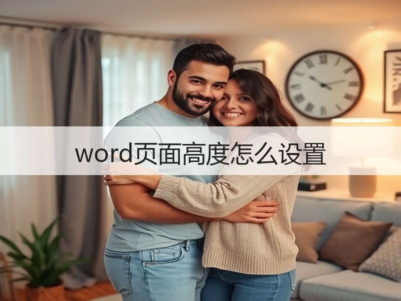 word页面高度怎么设置