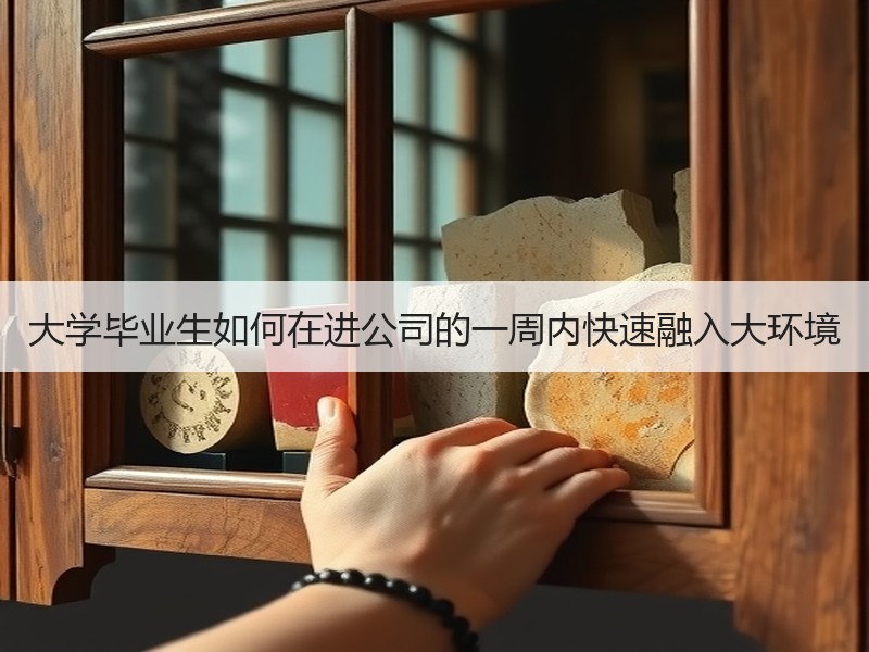 大学毕业生如何在进公司的一周内快速融入大