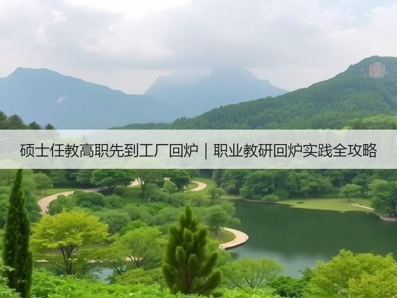 硕士任教高职先到工厂回炉｜职业教研回炉实