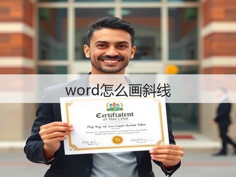 word怎么画斜线