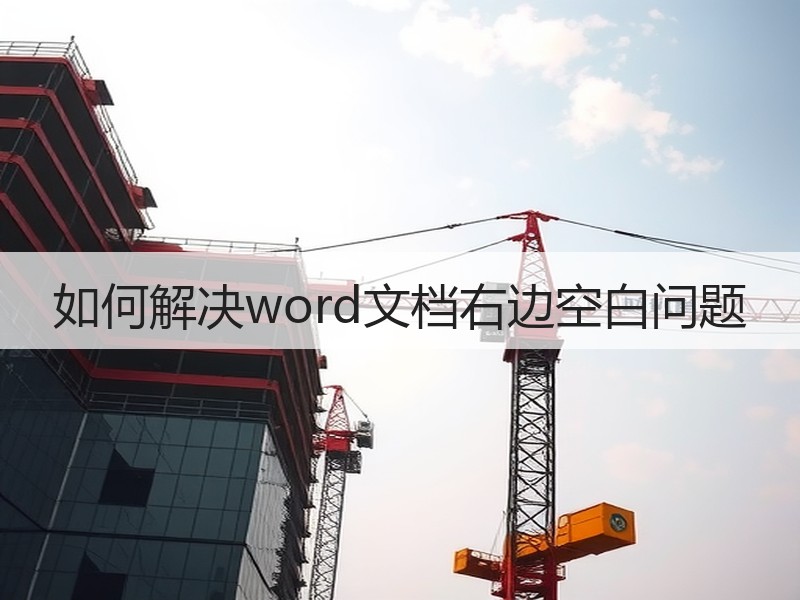 如何解决word文档右边空白问题
